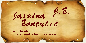Jasmina Bantulić vizit kartica